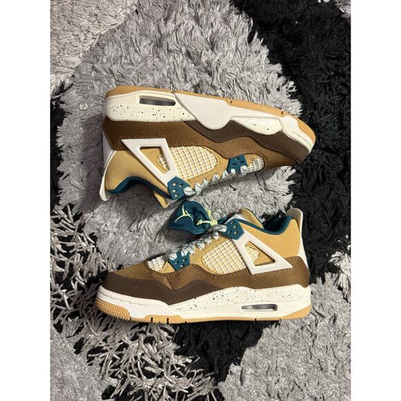 Size 5Y - NEW Nike Air Jordan 4 Retro GS Cacao Wow Brown Teal FB2214-200 Youth main image 5